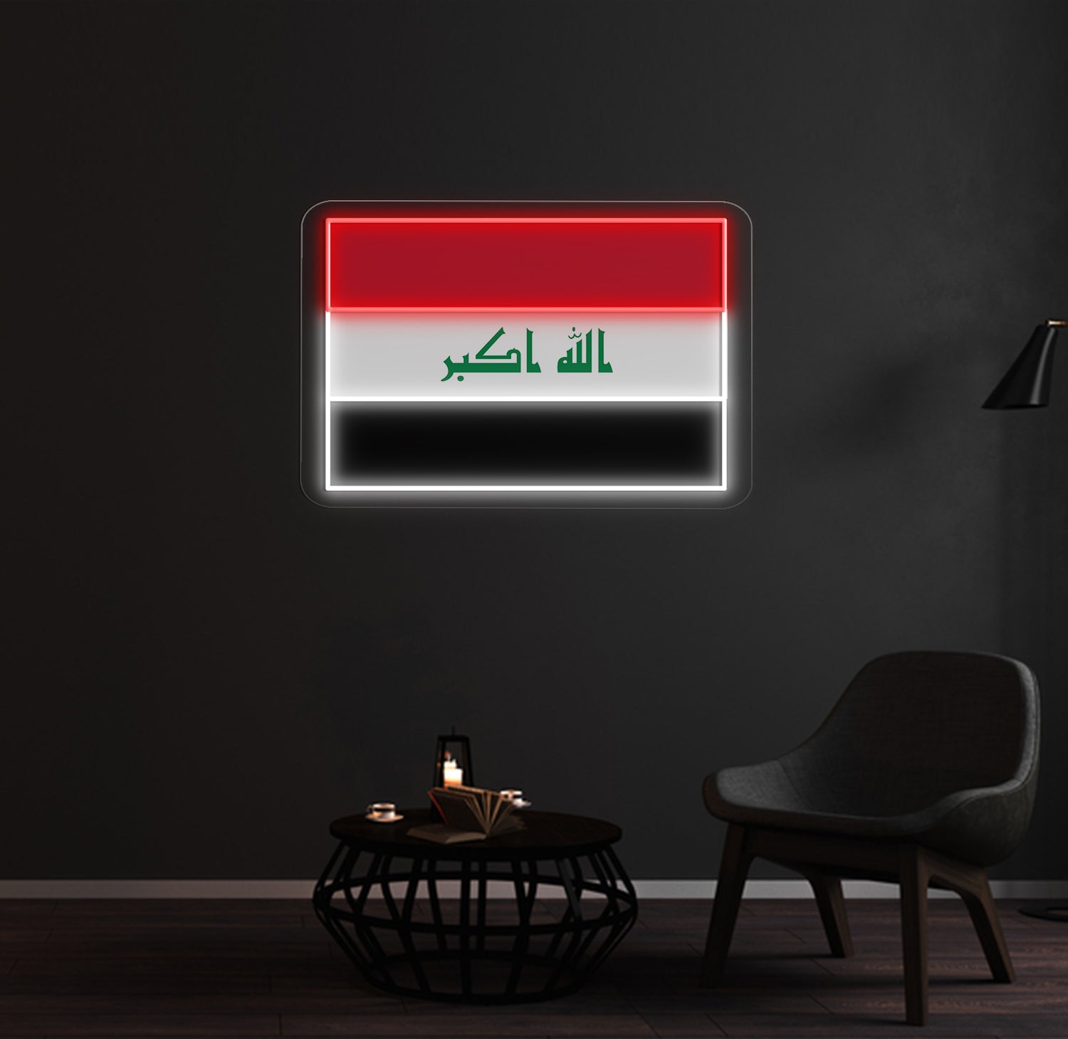 Iraq Flag Neon Sign