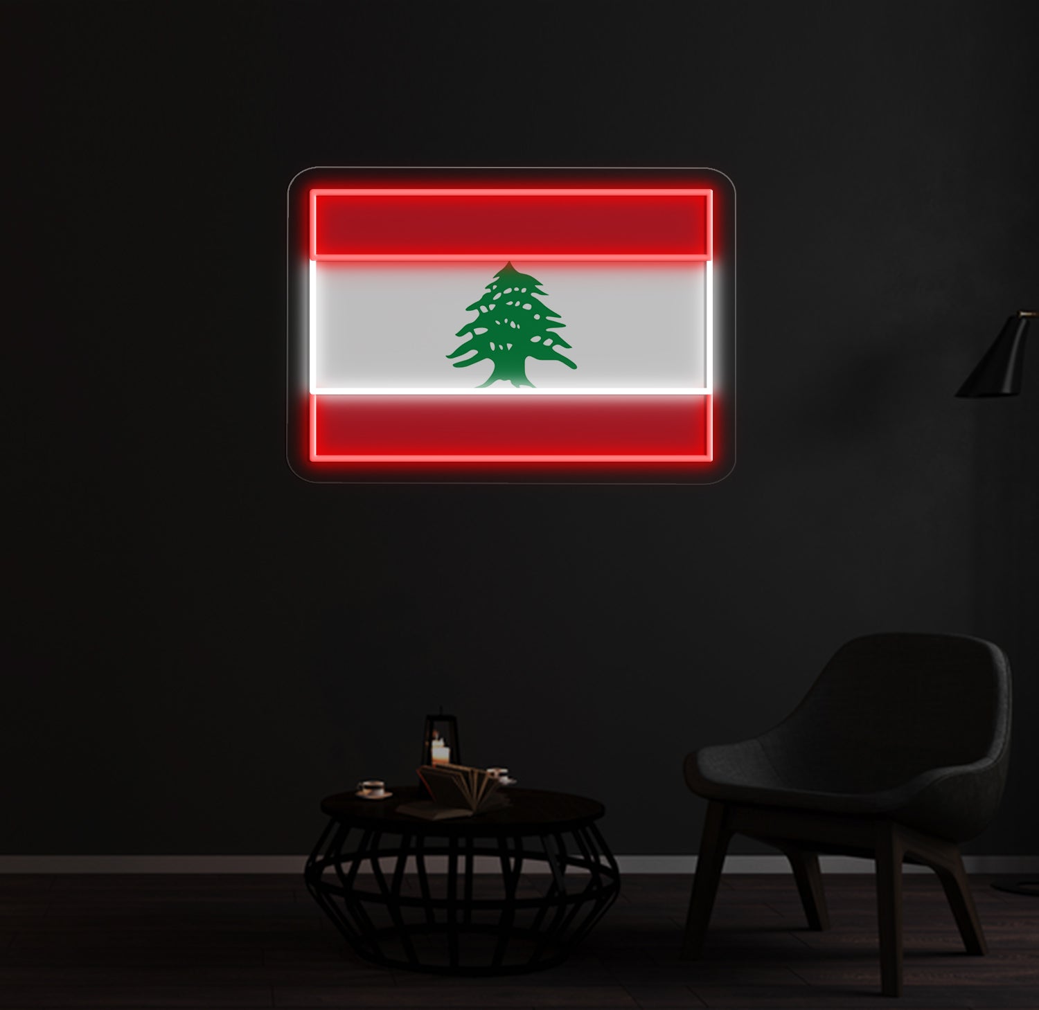 Lebanon Flag Neon Sign