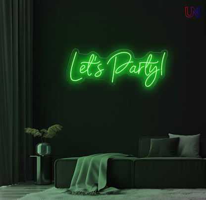 Let’s Party Neon Sign – Custom LED Neon for Events, Parties & Home Decor