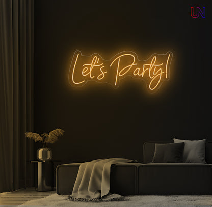 Let’s Party Neon Sign – Custom LED Neon for Events, Parties & Home Decor
