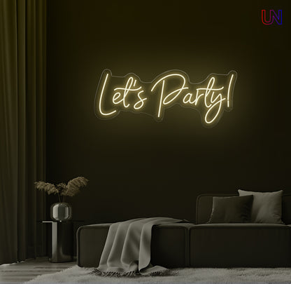 Let’s Party Neon Sign – Custom LED Neon for Events, Parties & Home Decor