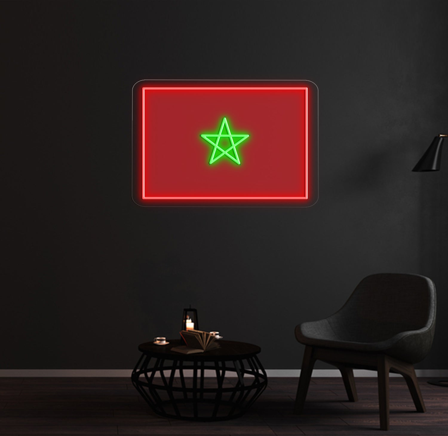 Morocco Flag Neon Sign