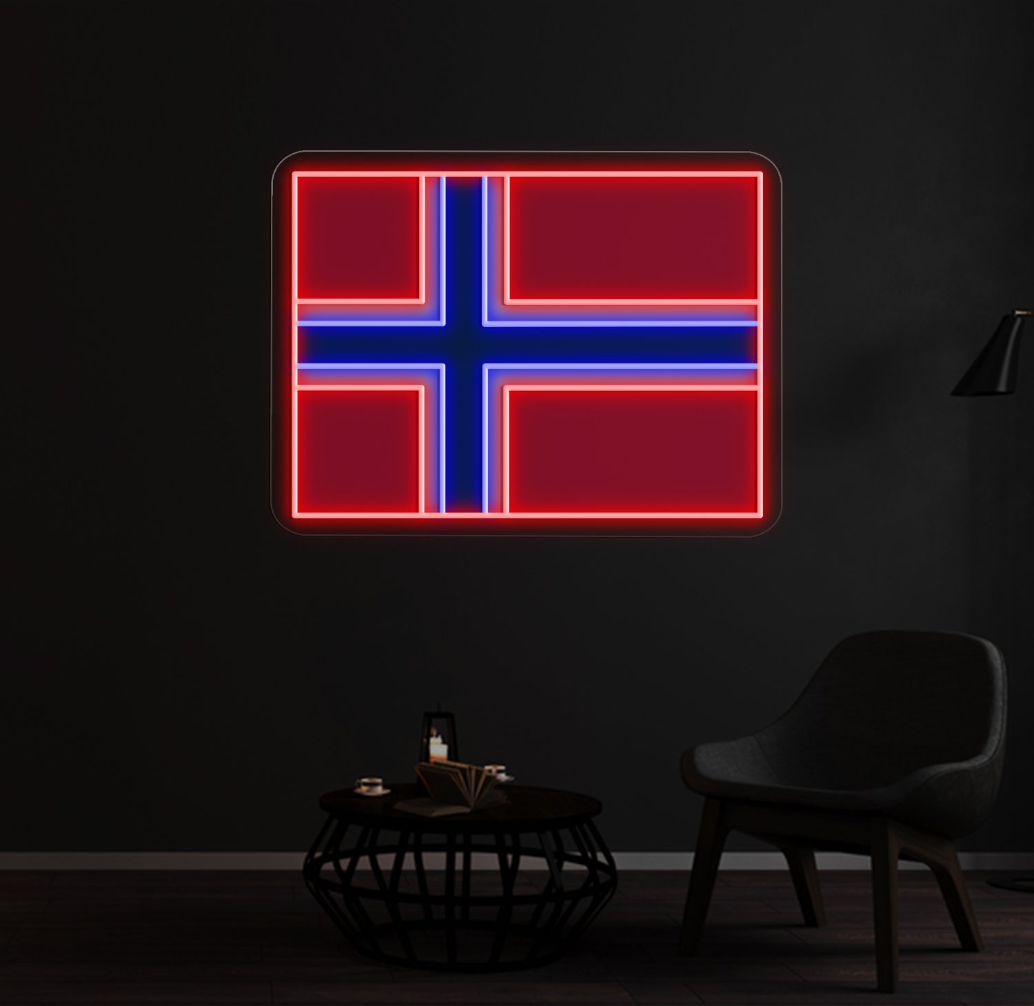 Norway Flag Neon Sign