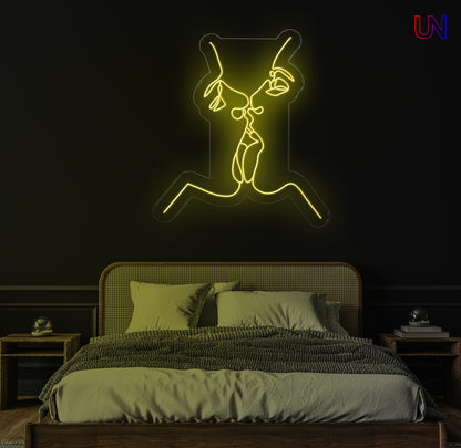 Romantic Couple Kiss  – Custom Neon Sign