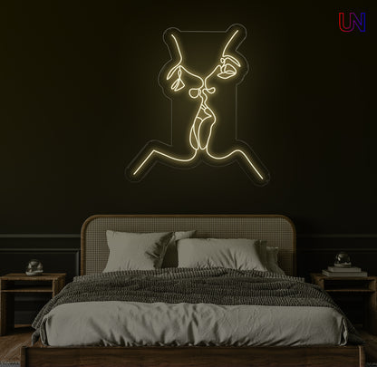 Romantic Couple Kiss  – Custom Neon Sign
