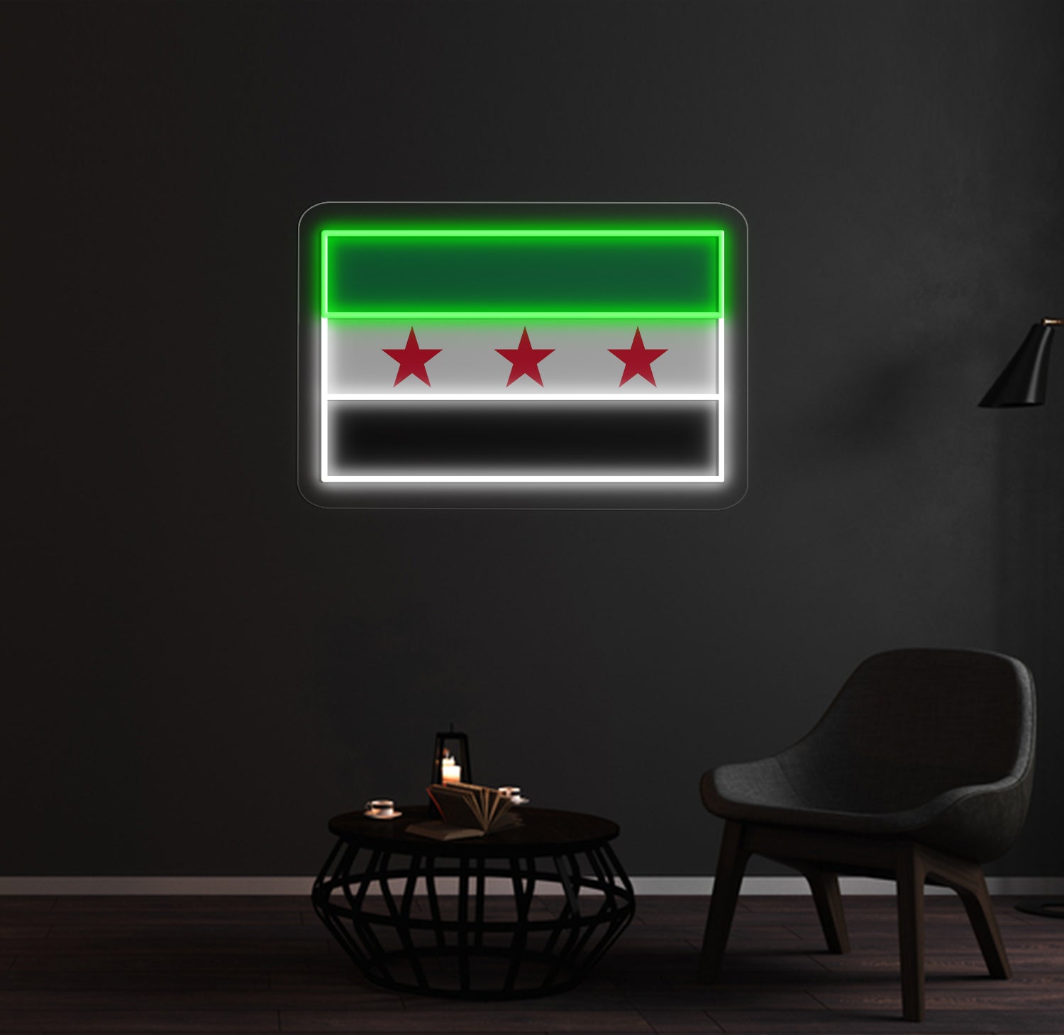 Syria Flag Neon Sign