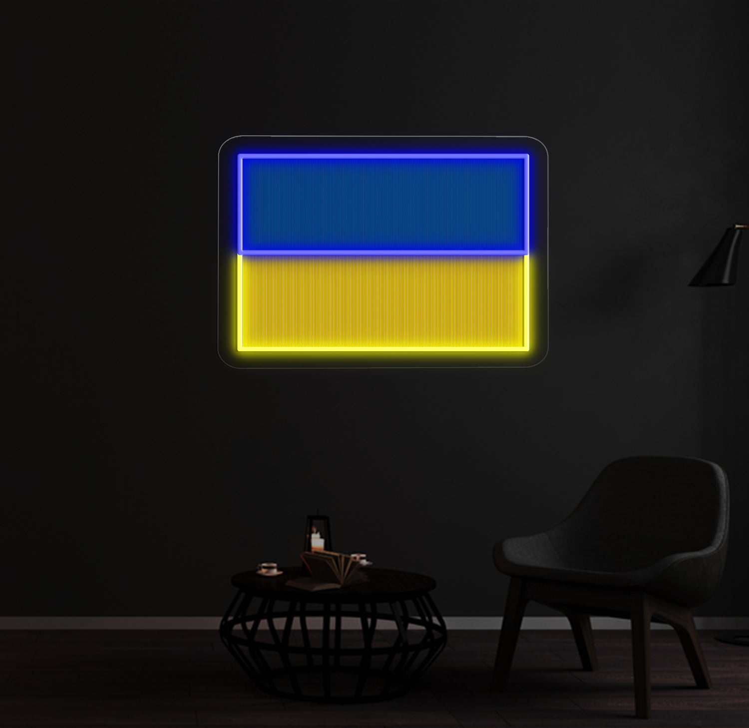 Ukraine Flag Neon Sign