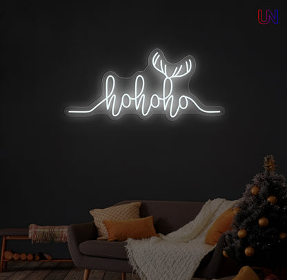 Festive Ho Ho Ho neon sign available in 12 color versions. A bright and playful Christmas LED décor piece perfect for homes, events, and holiday displays.