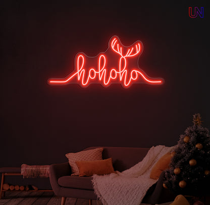 Festive Ho Ho Ho neon sign available in 12 color versions. A bright and playful Christmas LED décor piece perfect for homes, events, and holiday displays.