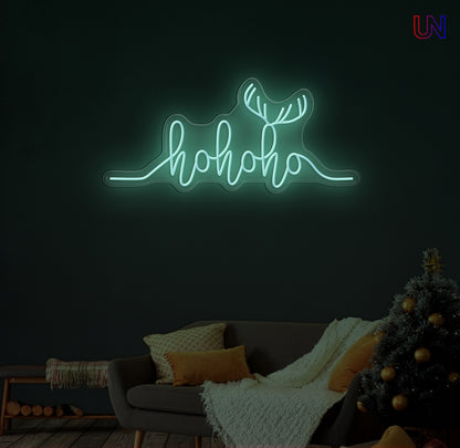 Festive Ho Ho Ho neon sign available in 12 color versions. A bright and playful Christmas LED décor piece perfect for homes, events, and holiday displays.