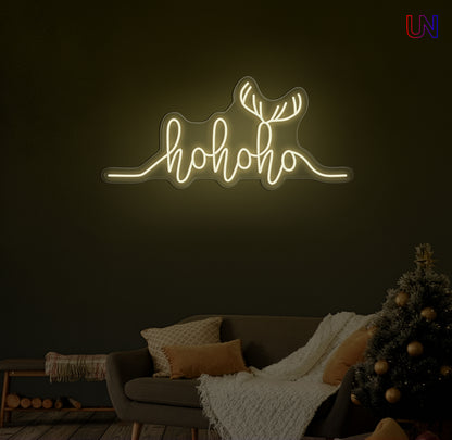 Festive Ho Ho Ho neon sign available in 12 color versions. A bright and playful Christmas LED décor piece perfect for homes, events, and holiday displays.